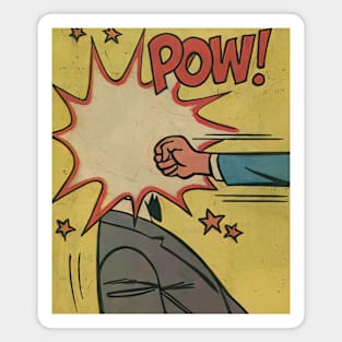 Vintage comic punch in the face Magnet